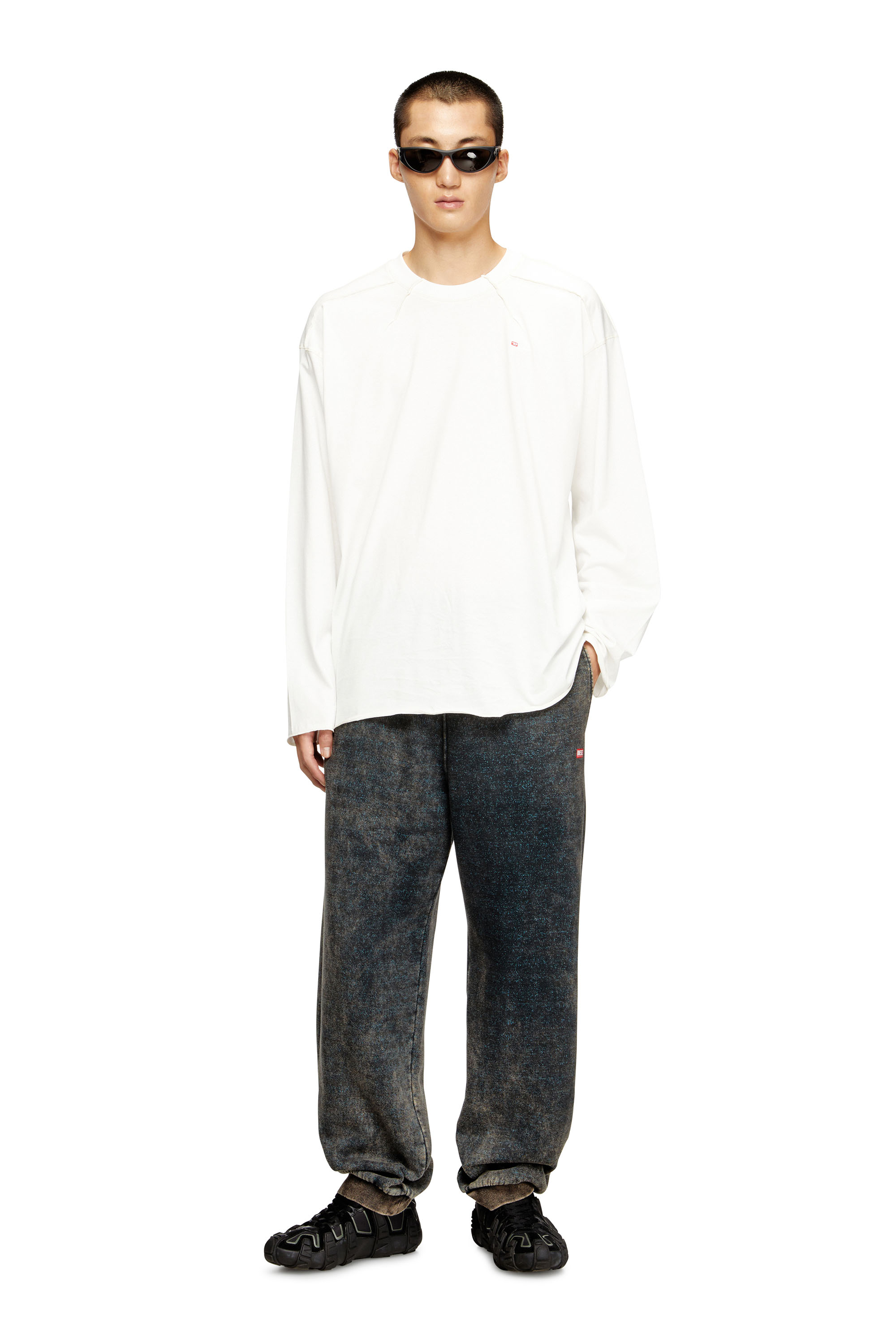 Diesel - T-CRAHOR-BOXT-LS-T1, Man's Cotton T-shirt in White - 2