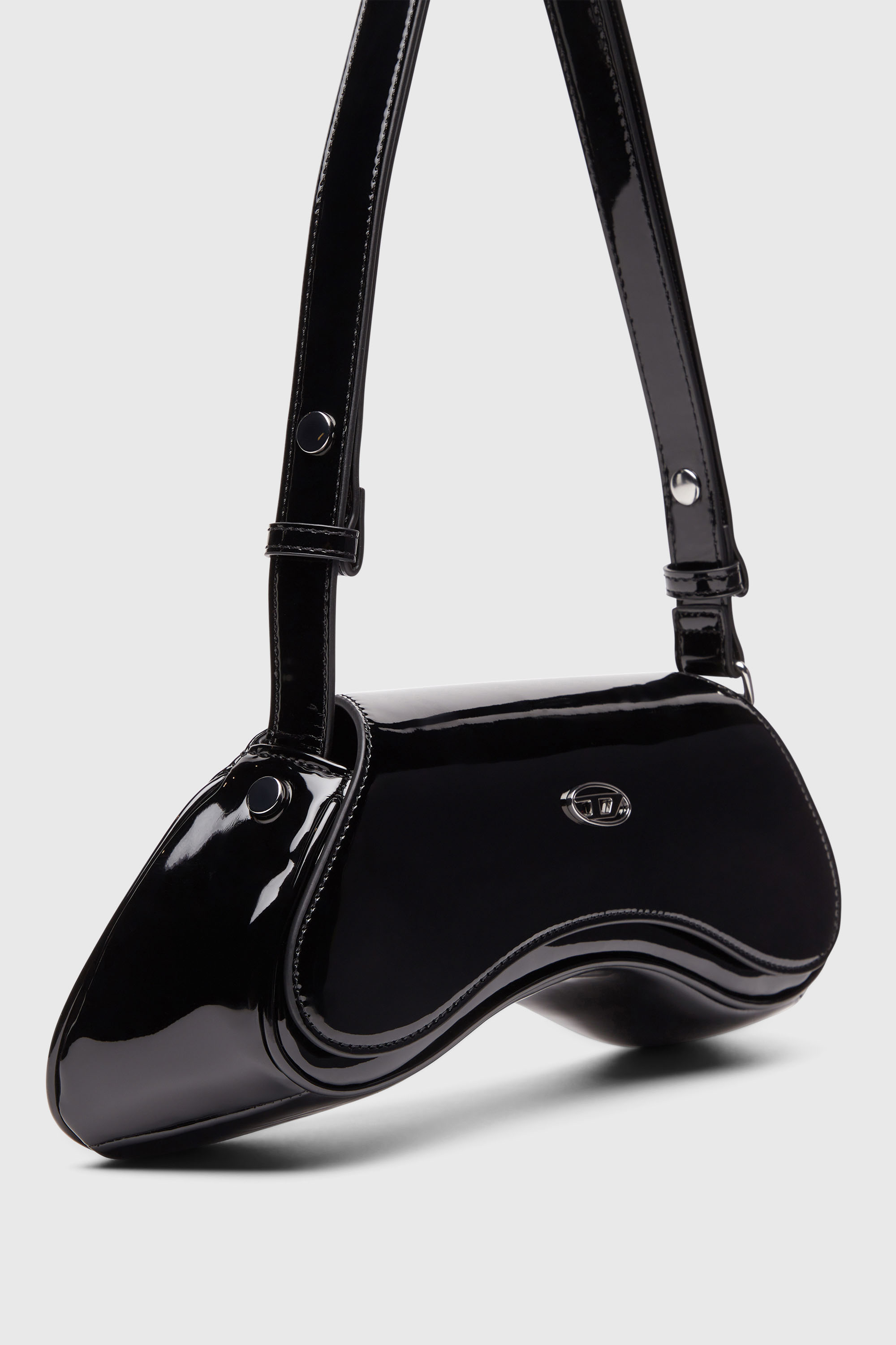 Diesel - PLAY CROSSBODY, Woman's Play-Glossy crossbody bag in Black - 6