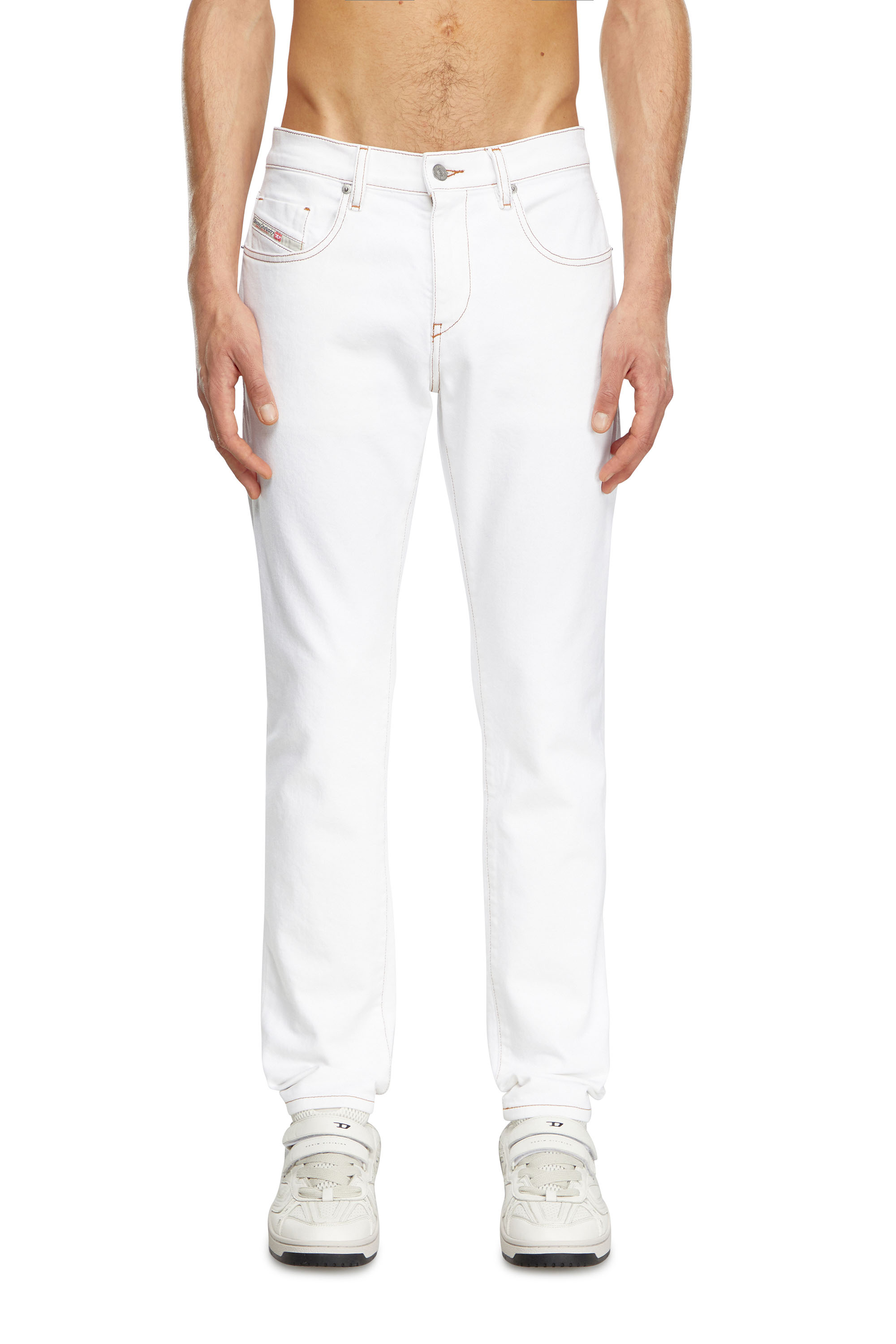 Diesel - Man Slim Jeans 2019 D-Strukt 09K05, White - Image 1