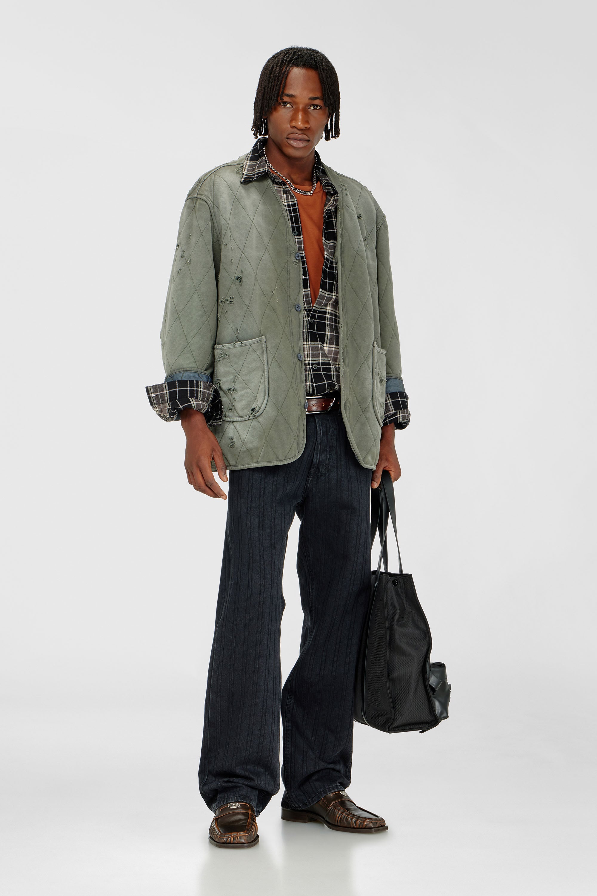 Diesel - Man's Relaxed Jeans 1980 D-Eeper 09Q12, Black/Dark grey - 1