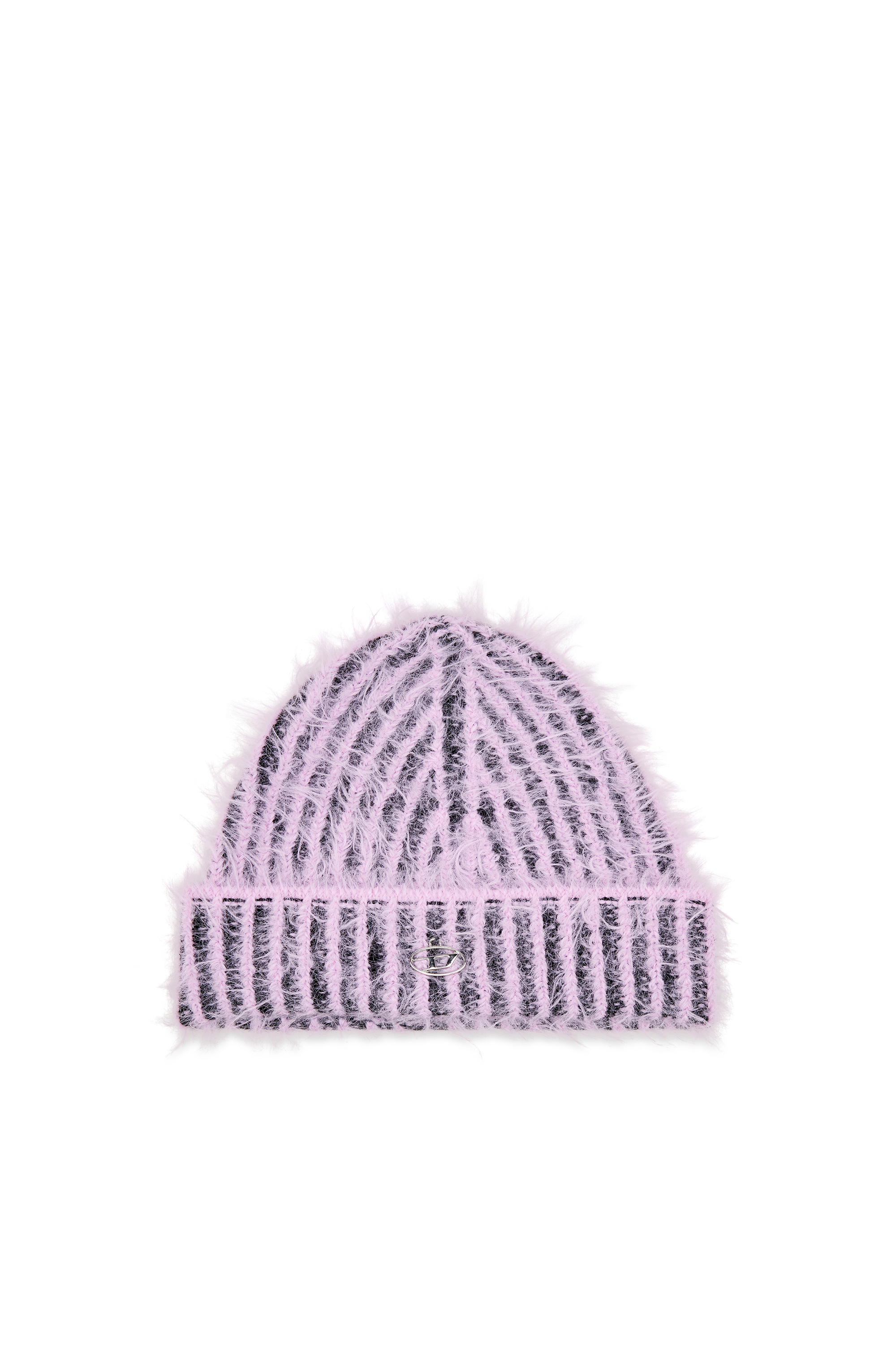 Diesel - K-FUR, Unisex's Ribbed vanise beanie in Lilac - 1