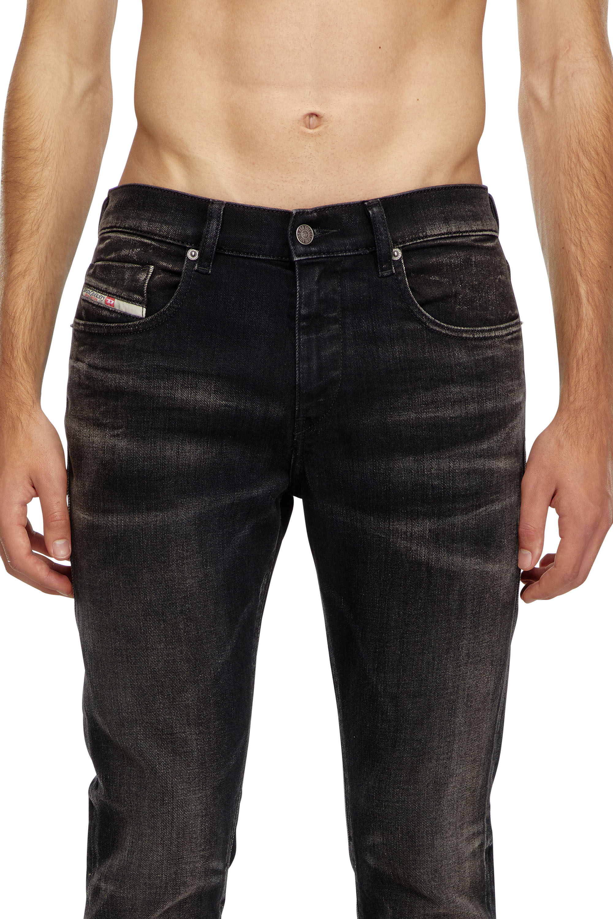 Diesel - Man Slim Jeans 2019 D-Strukt 09J53, Black/Dark grey - Image 4