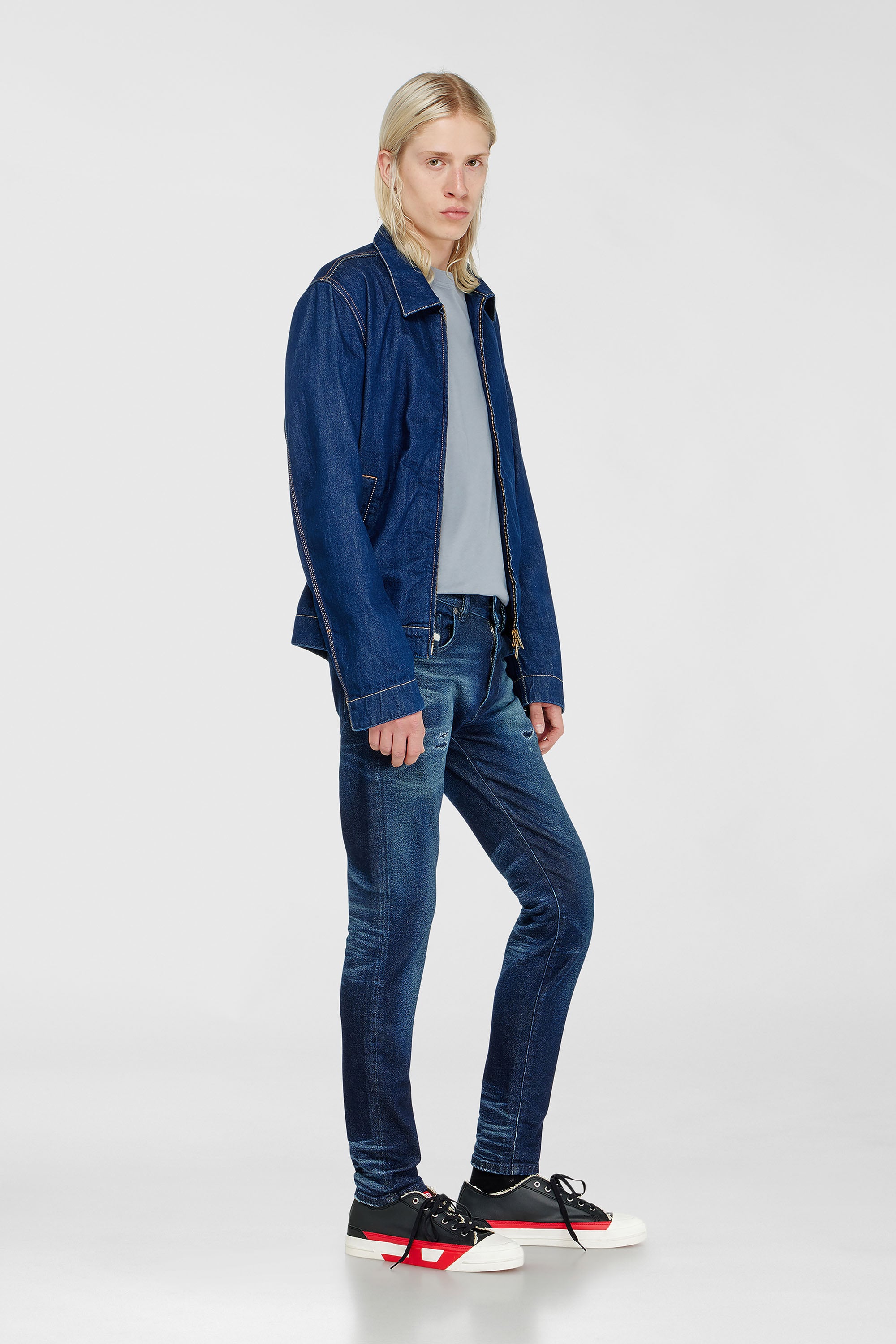 Diesel - Man's Slim Jeans 2019 D-Strukt 0KBBU, Dark Blue - 2