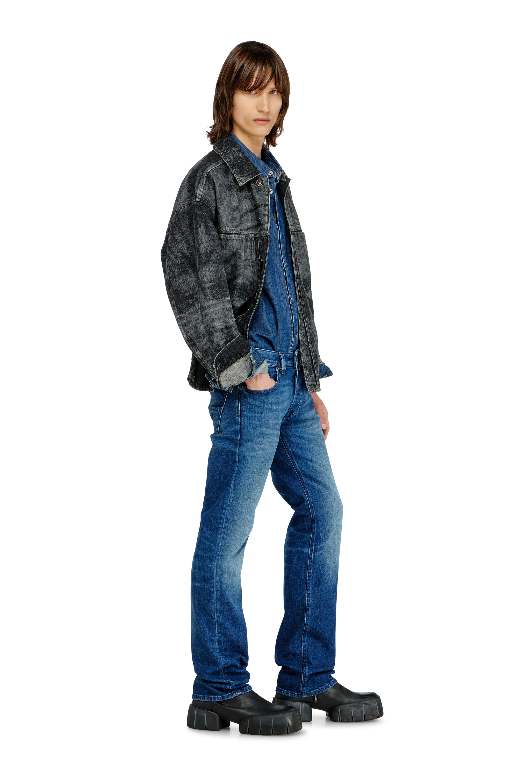 Diesel - Man's Regular Jeans 1985 Larkee 09L51, Dark Blue - 2