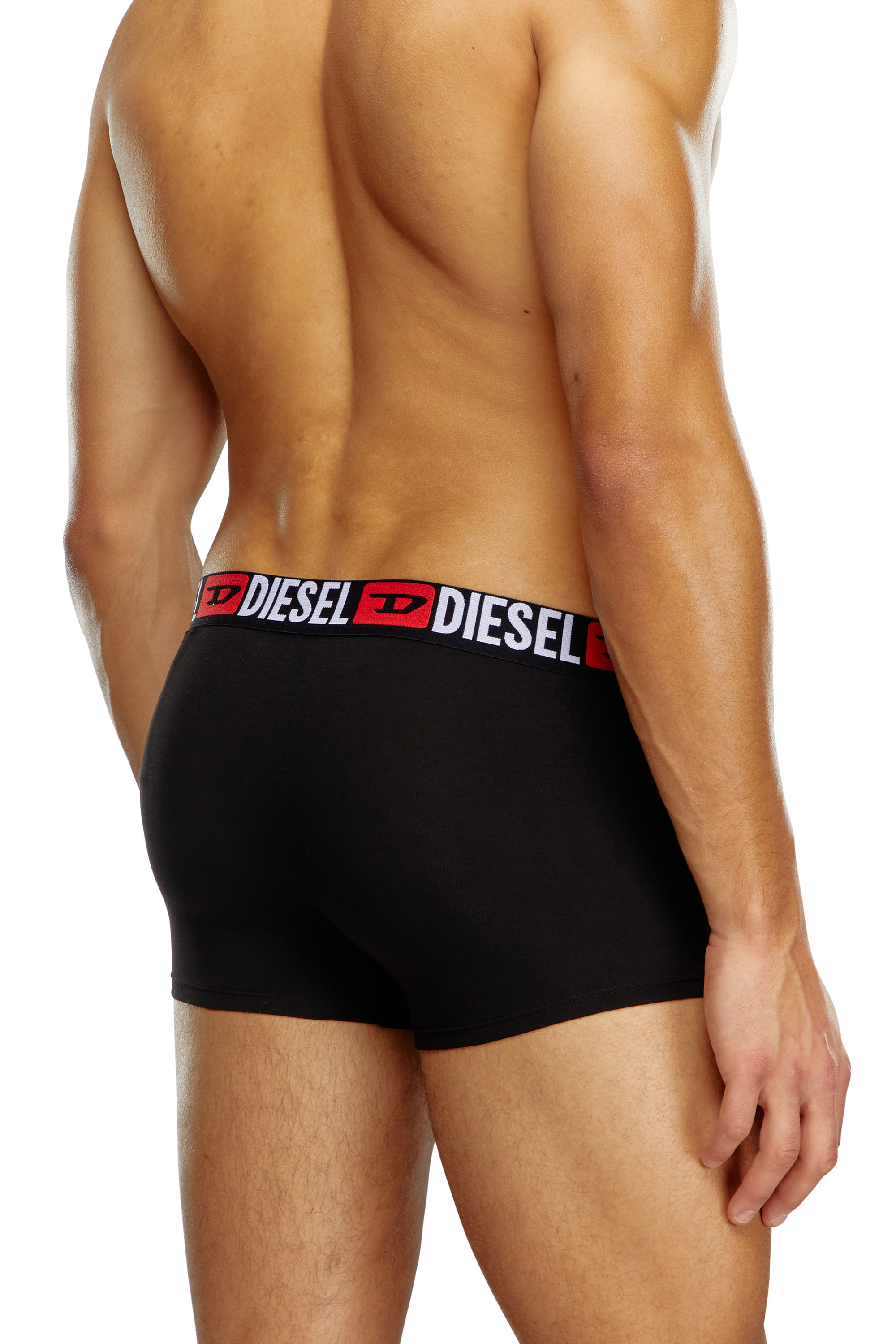 Diesel - UMBX-DAMIENTHREEPACK, Man Three-pack of all-over logo waist boxers in Black - Image 3