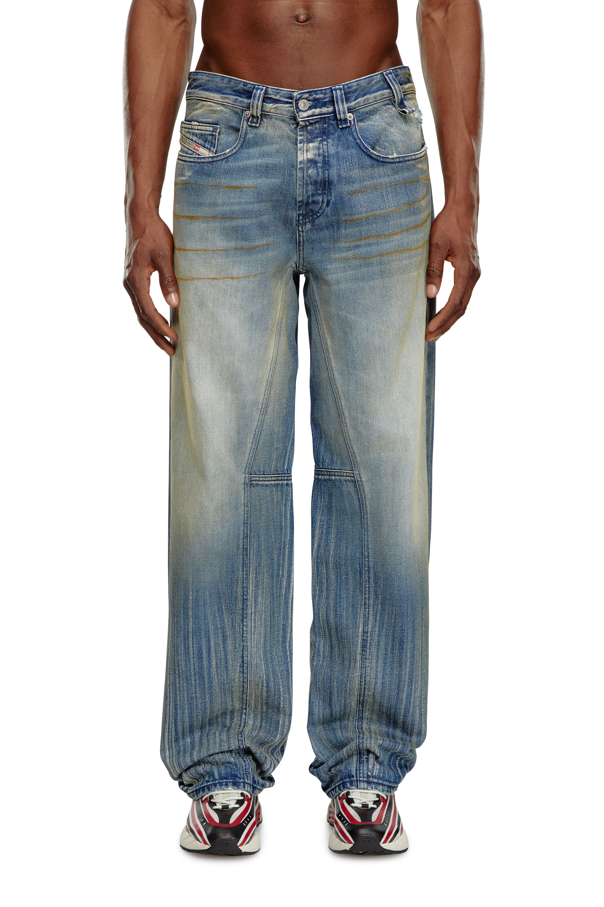 Diesel - Man Straight Jeans 2001 D-Macro 09I97, Medium blue - Image 1