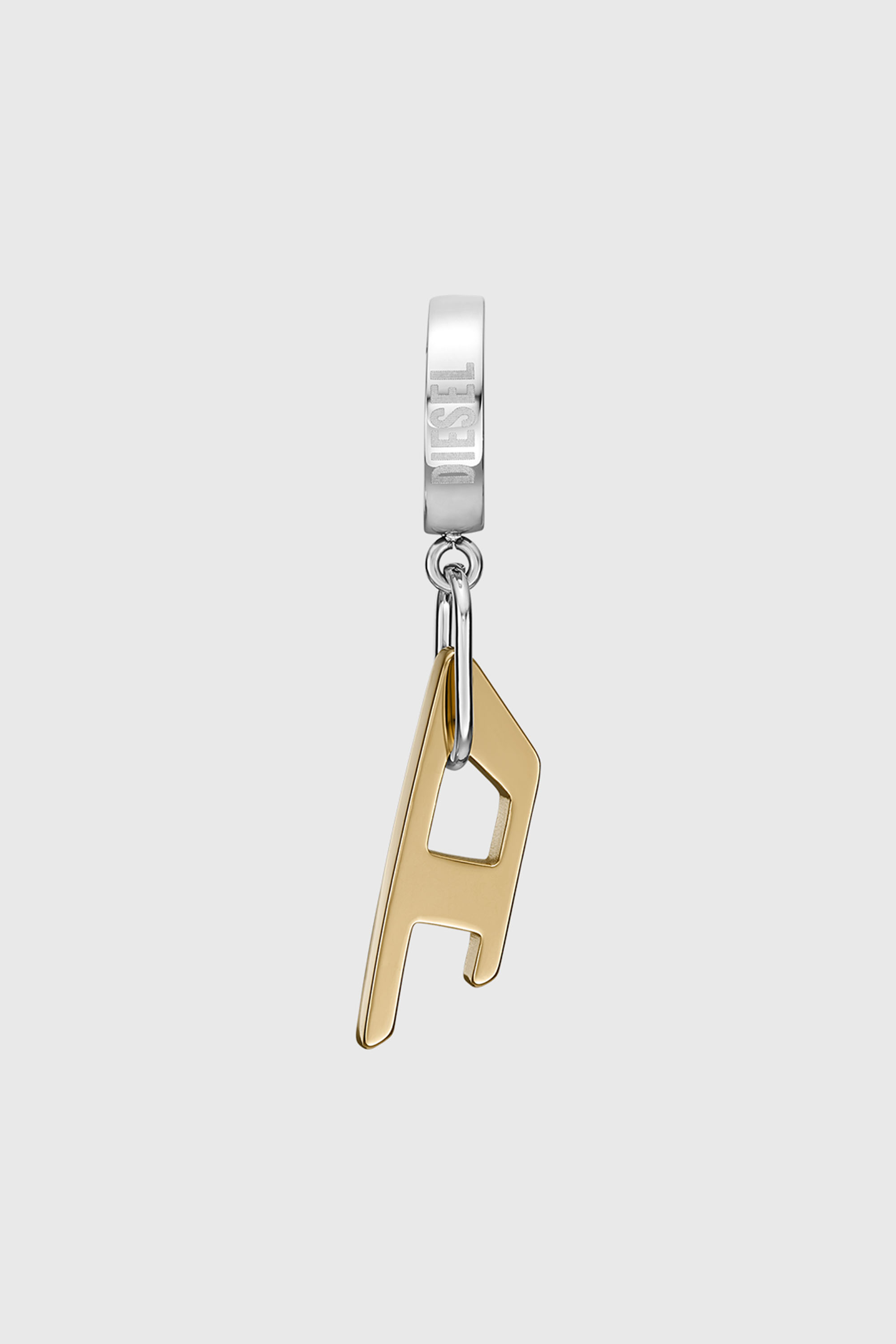 Diesel - DX1419, Unisex's Two-Tone Stainless Steel single hoop earring in Gold - 2