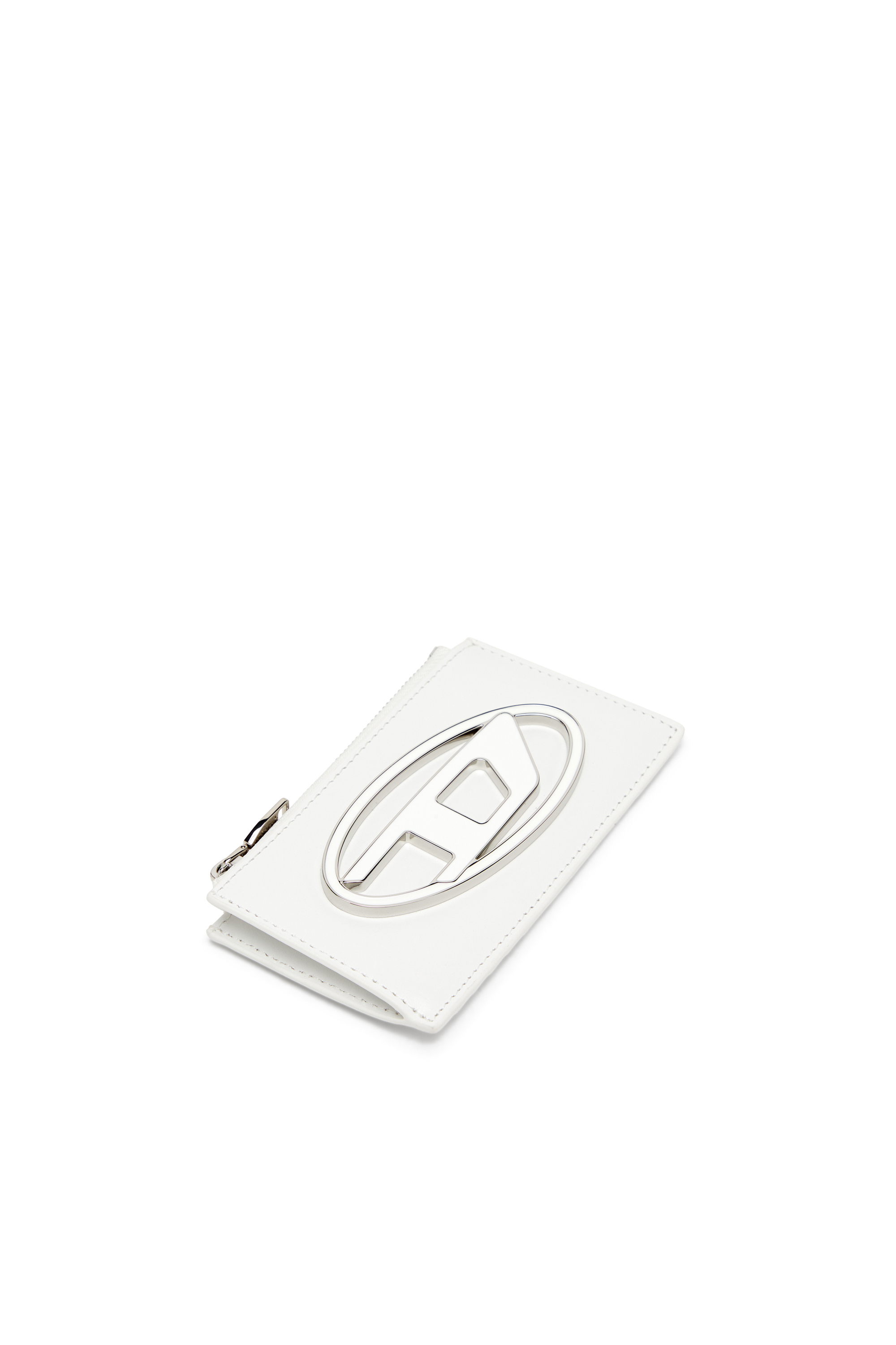 Diesel - 1DR CARD HOLDER III, Woman's Flat card holder in nappa leather in White - 4