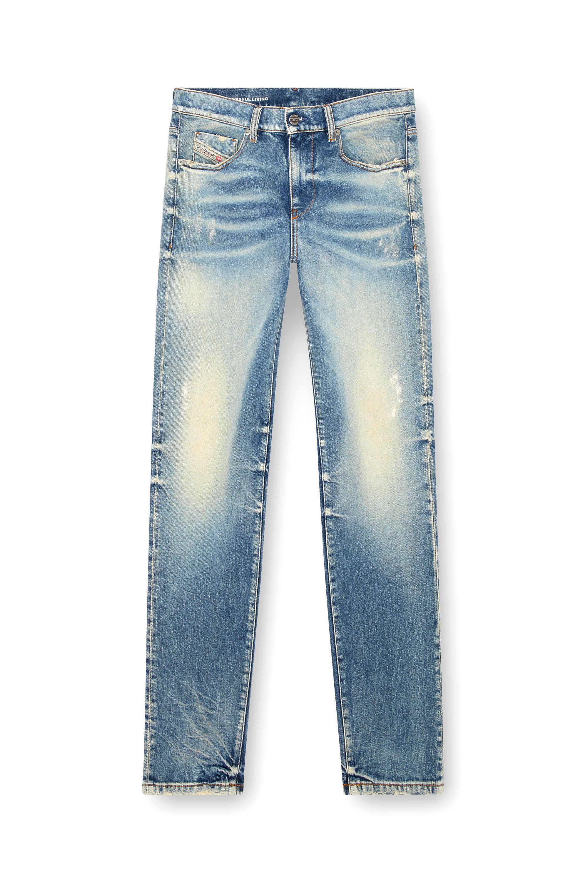 Diesel - Man Slim Jeans 2019 D-Strukt 007V8, Medium blue - Image 3