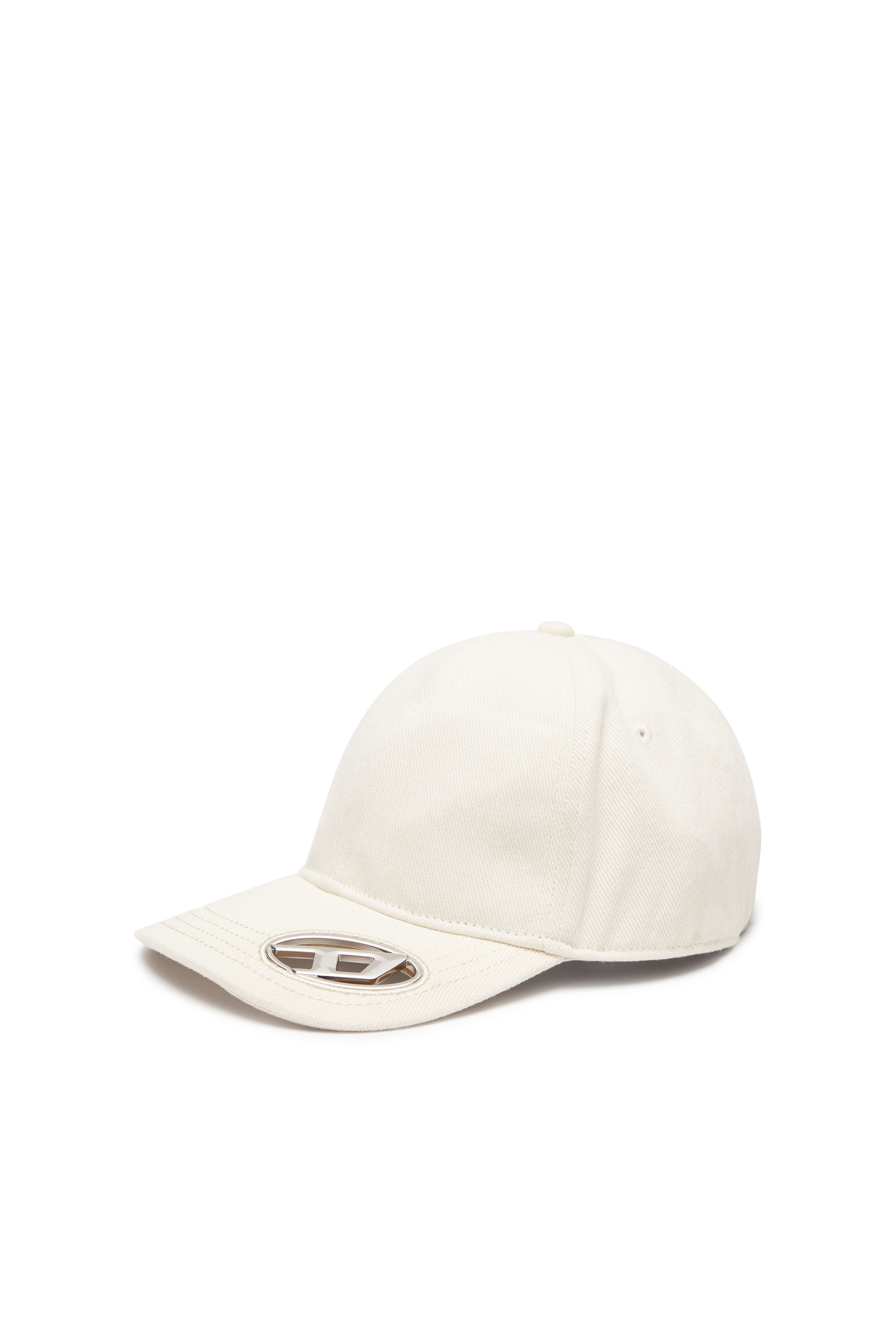 Diesel - C-PLAK, Man Baseball cap with oval D plaque in White - Image 1