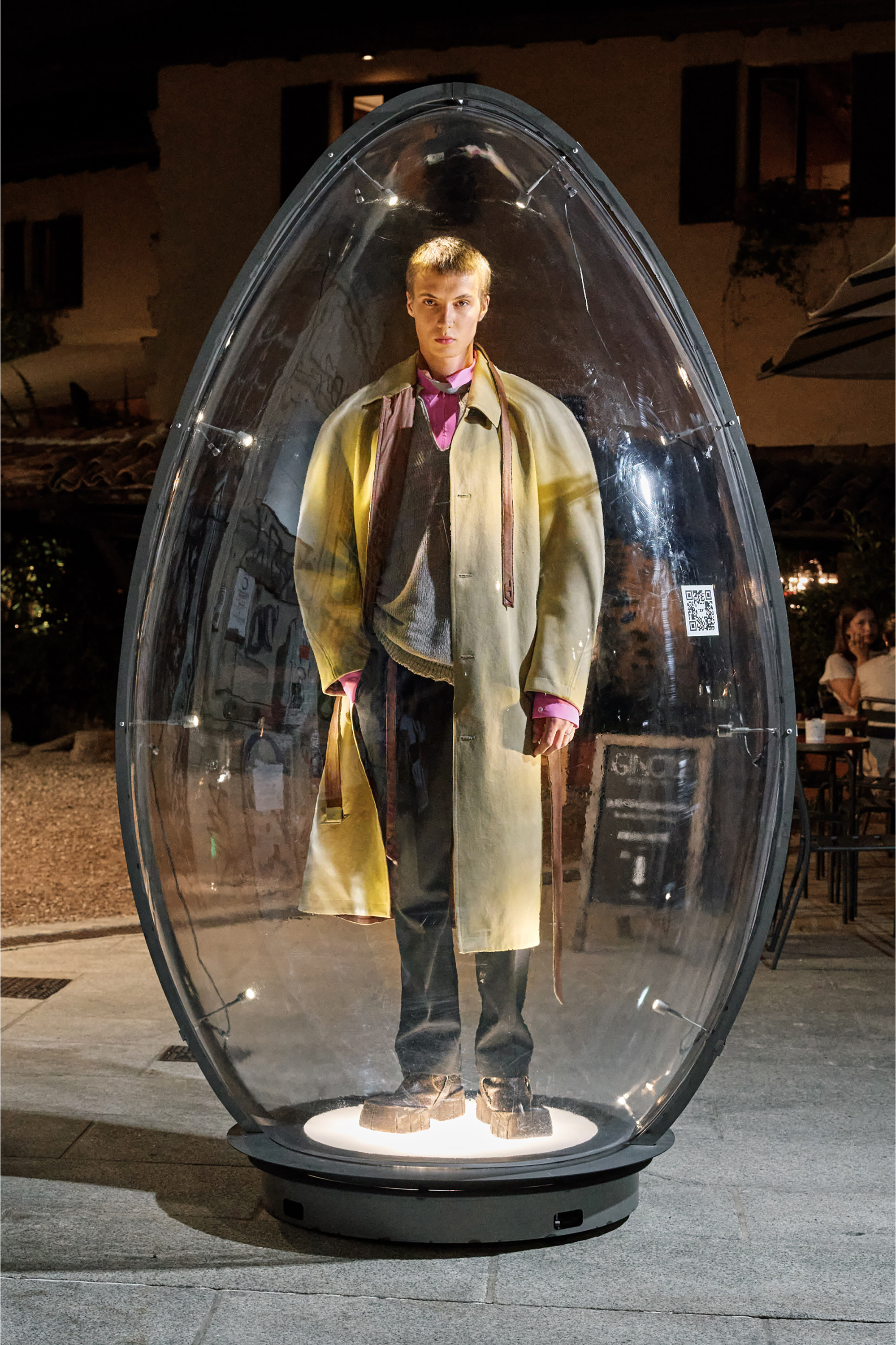 Diesel - S-LOKID, Man's Second-skin zip shirt in Lycra in Pink - 6