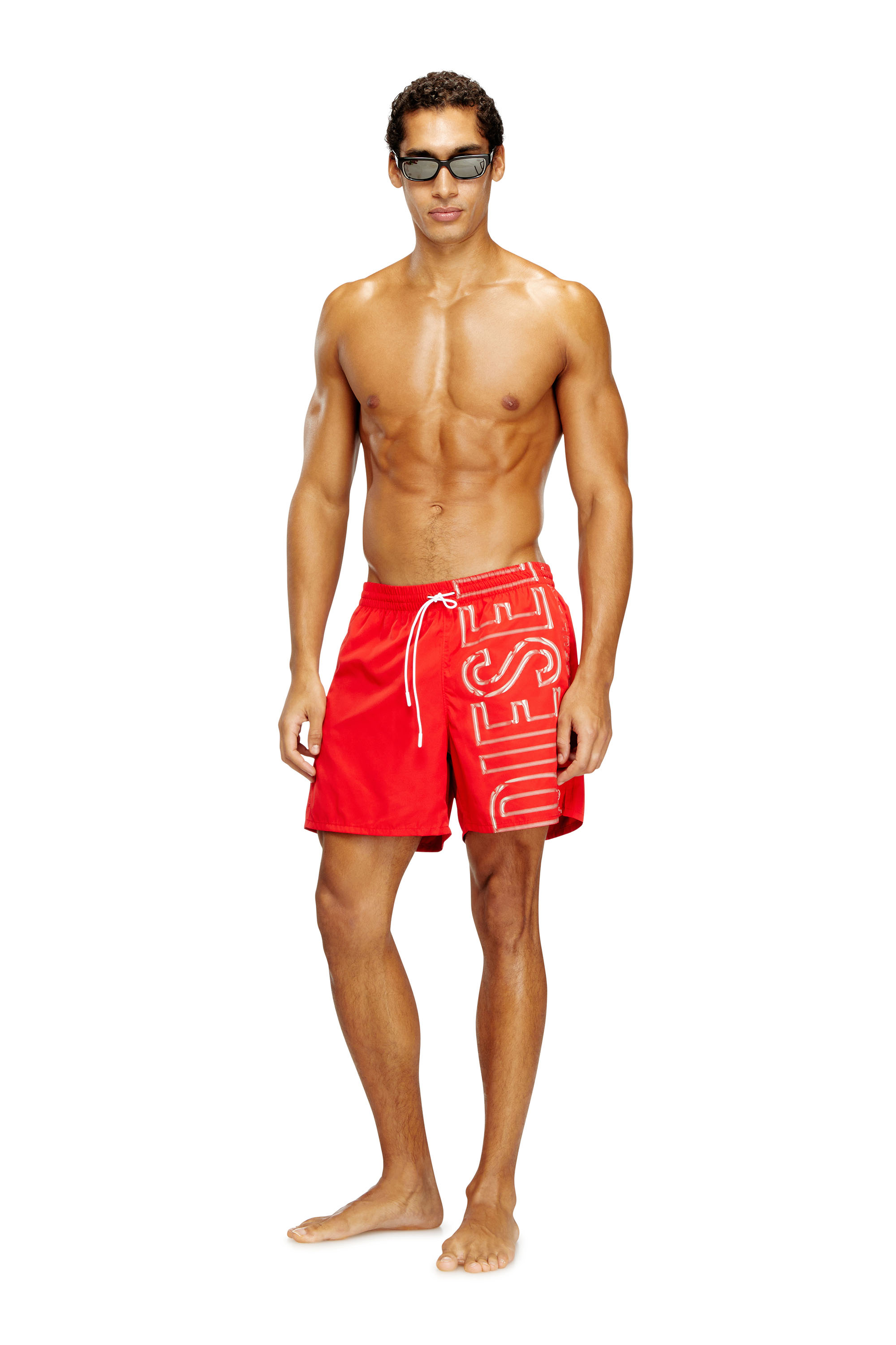 Diesel - SOCCER-41-D-CORE, Man's Swim shorts with oversized logo print in null - 1