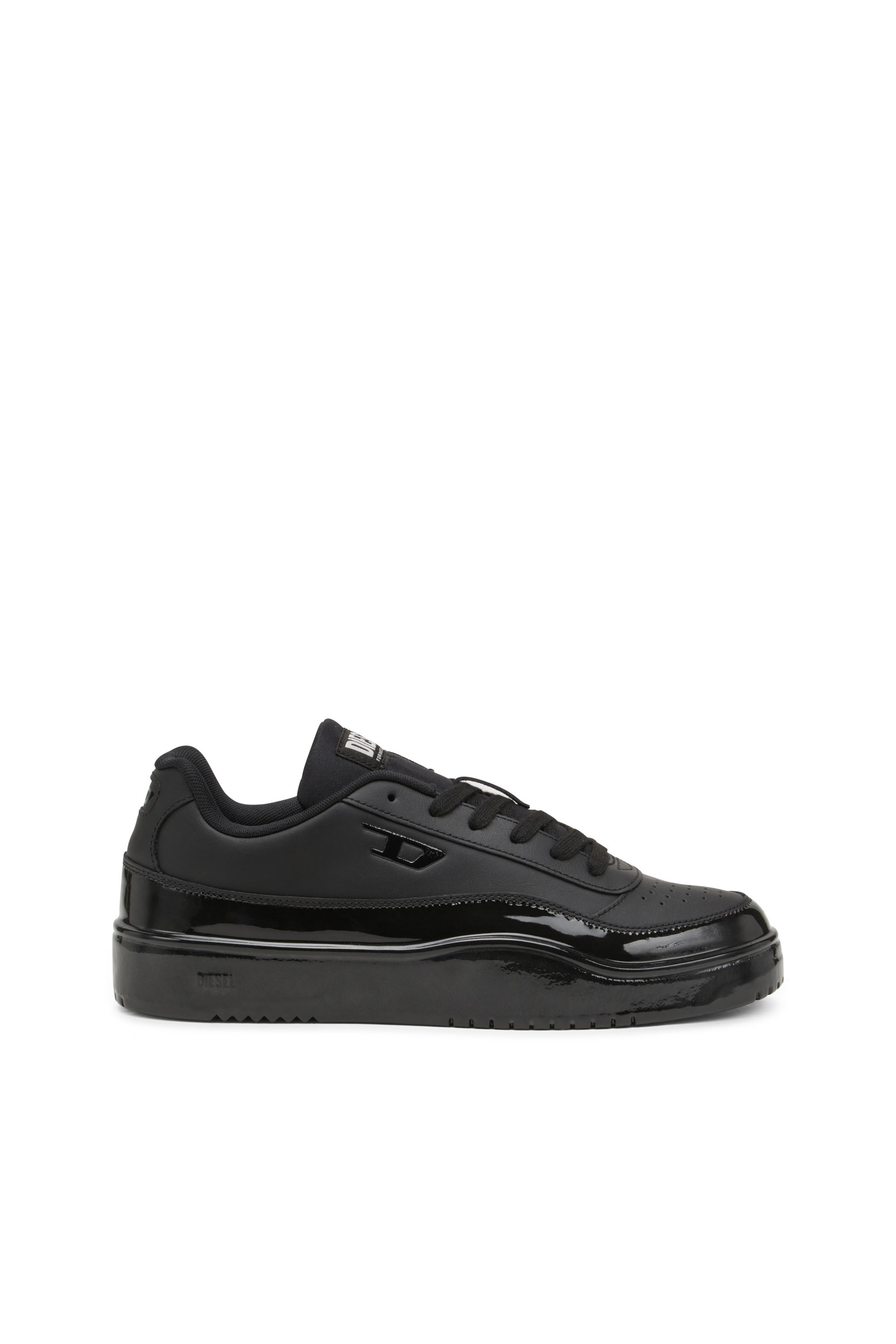 S-TRACKER-D LOW, Black Diesel - S-TRACKER-D LOW, Man's S-Tracker-D-Silicone-dipped leather sneakers in Black - 1