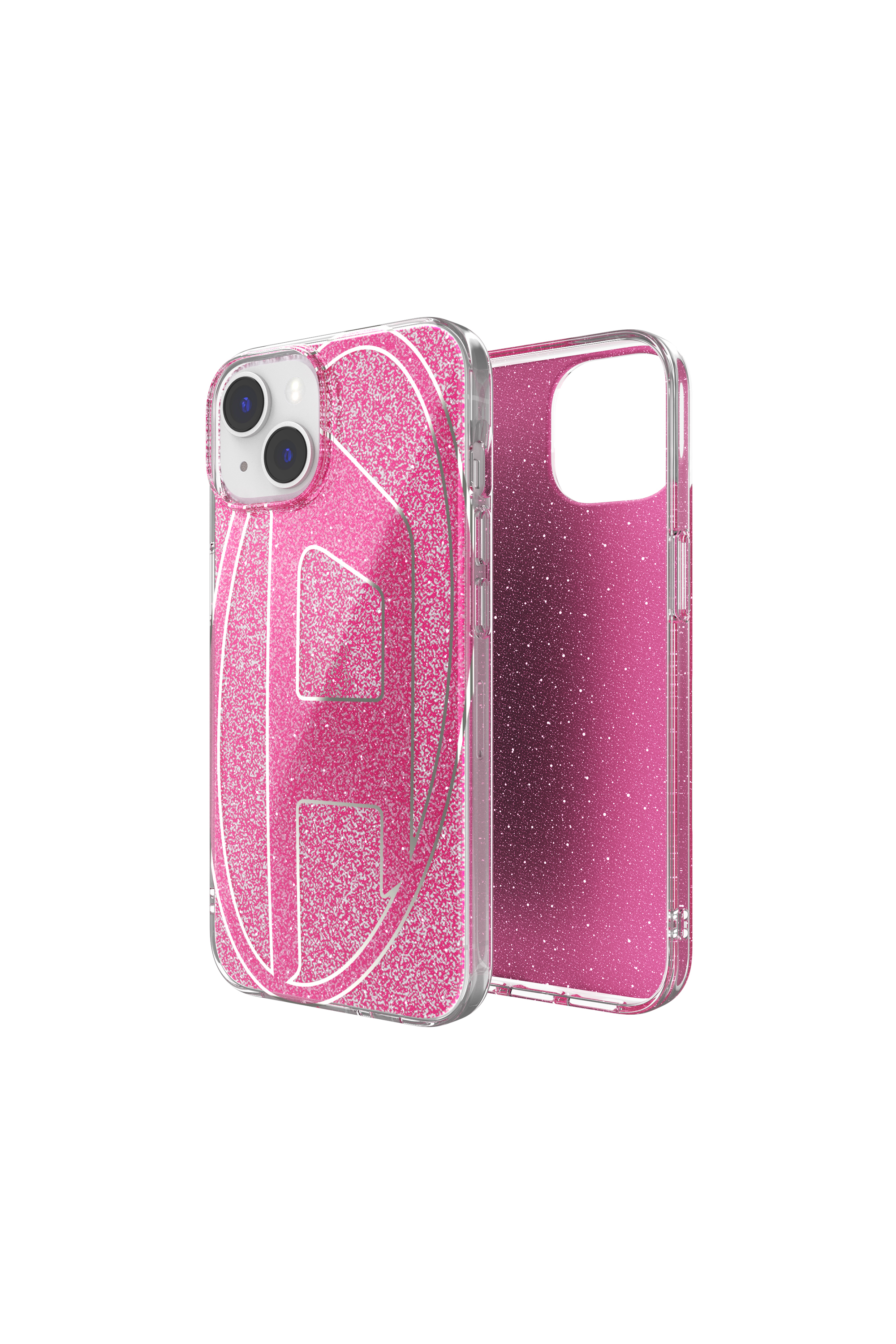 Diesel - 60034 AOP CASE, Unisex Glitter Case for iP 13/ 14 in Pink - Image 1