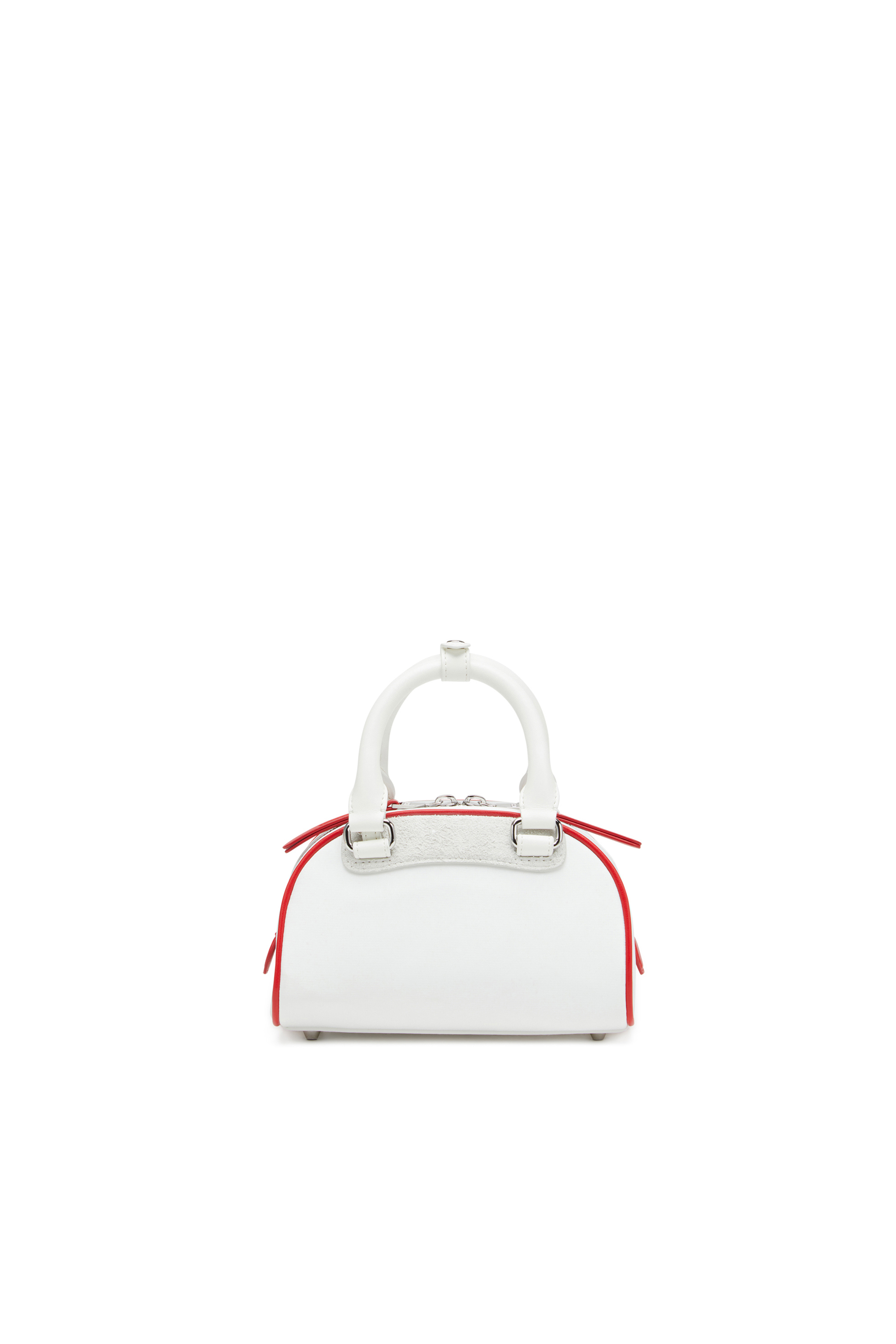 Diesel - 1DR DOME CROSSBODY, Woman's 1DR Dome-Colour-block mini bowling bag in White - 2