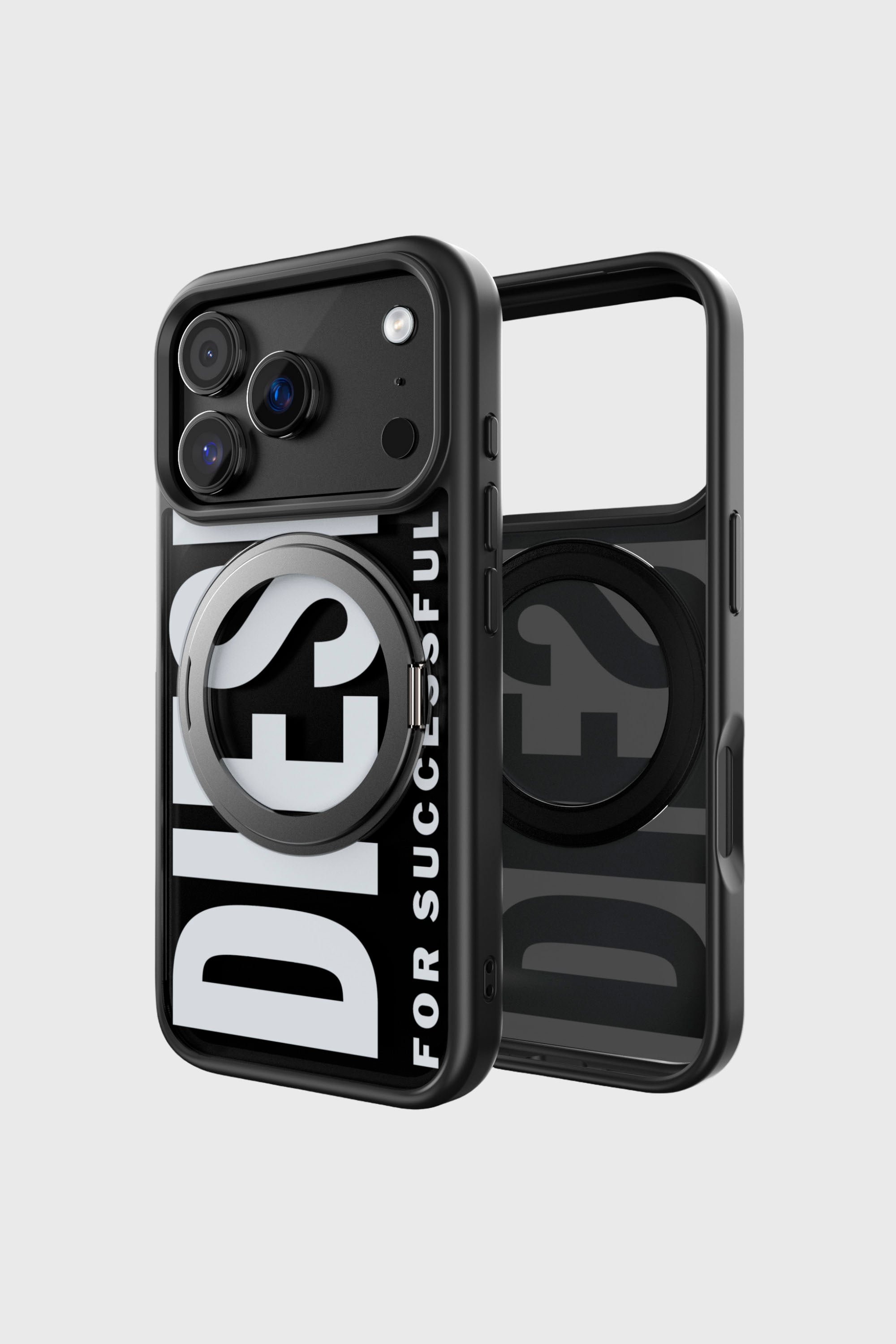 Diesel - 60405 RING STAND CASE RING STAND, Unisex's Ringstand-Magsafe case for iPhone 17 Pro in Black - 1