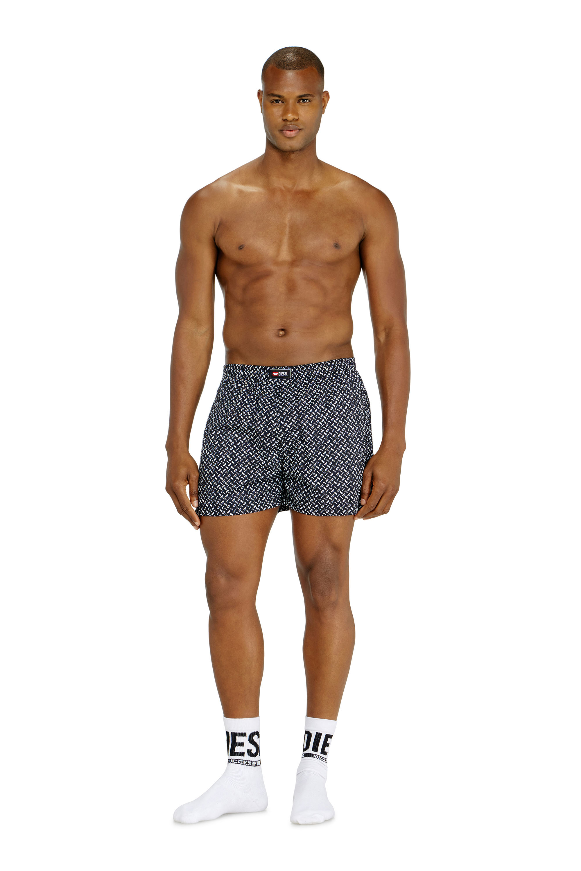Diesel - RYAN-D-CORE-3PACK, Man's Three-pack cotton boxers solid and all-over DSL print in Multicolor - 3