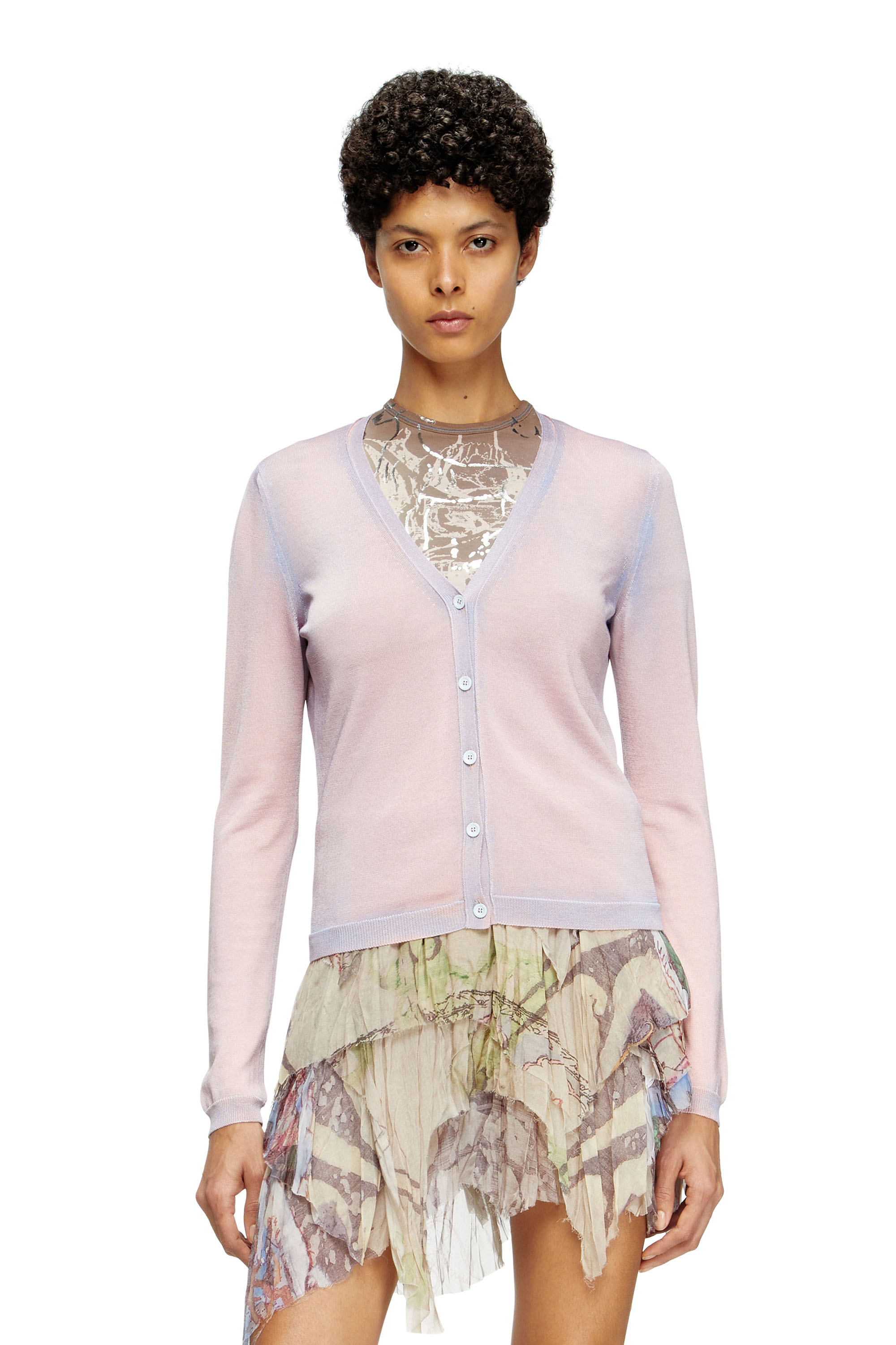 Diesel - M-VITTA, Woman's Dégradé cardigan in Pink - 3