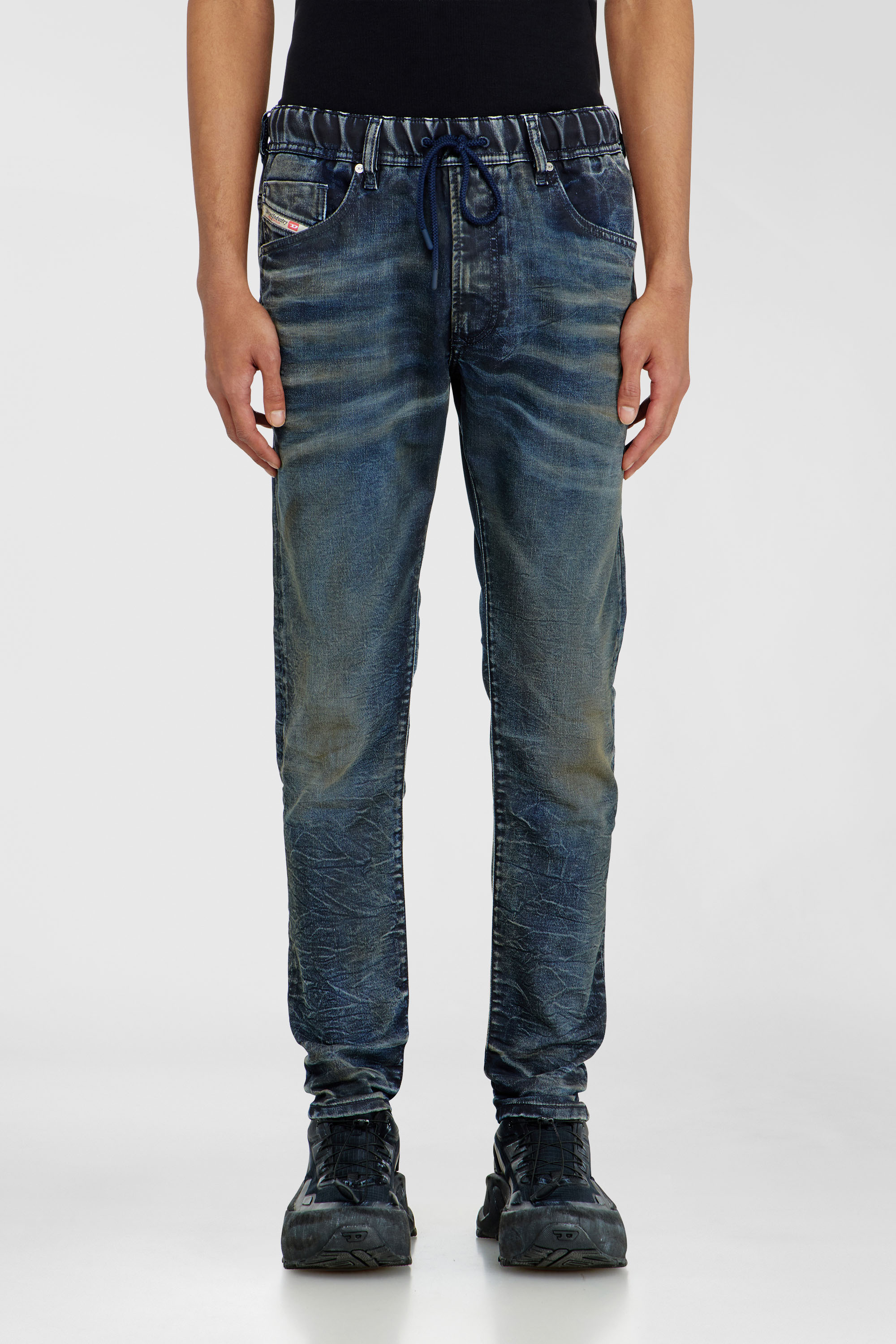 Diesel - Man's Regular E-Krooley Joggjeans&reg; 068XU, Dark Blue - 1