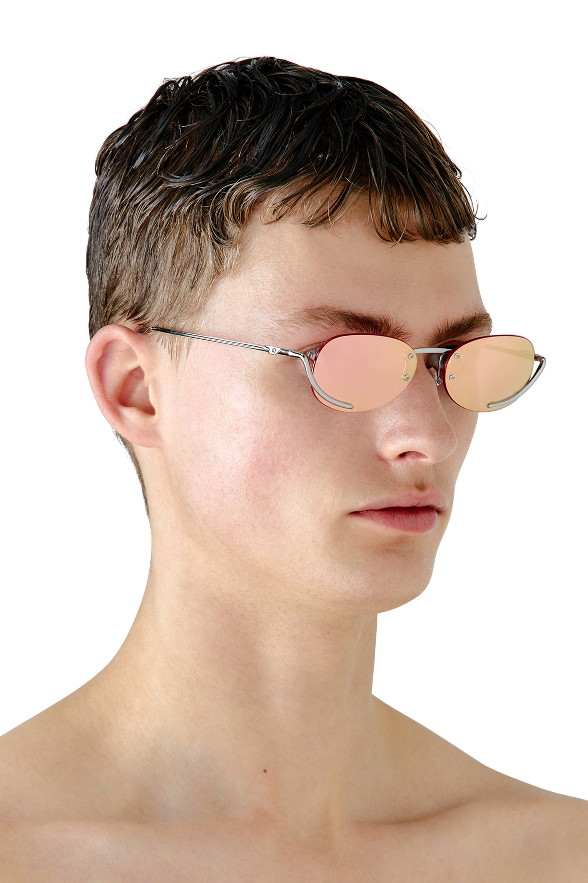 Diesel - 0DL1004, Unisex's Oval sunglasses in Pink - 4