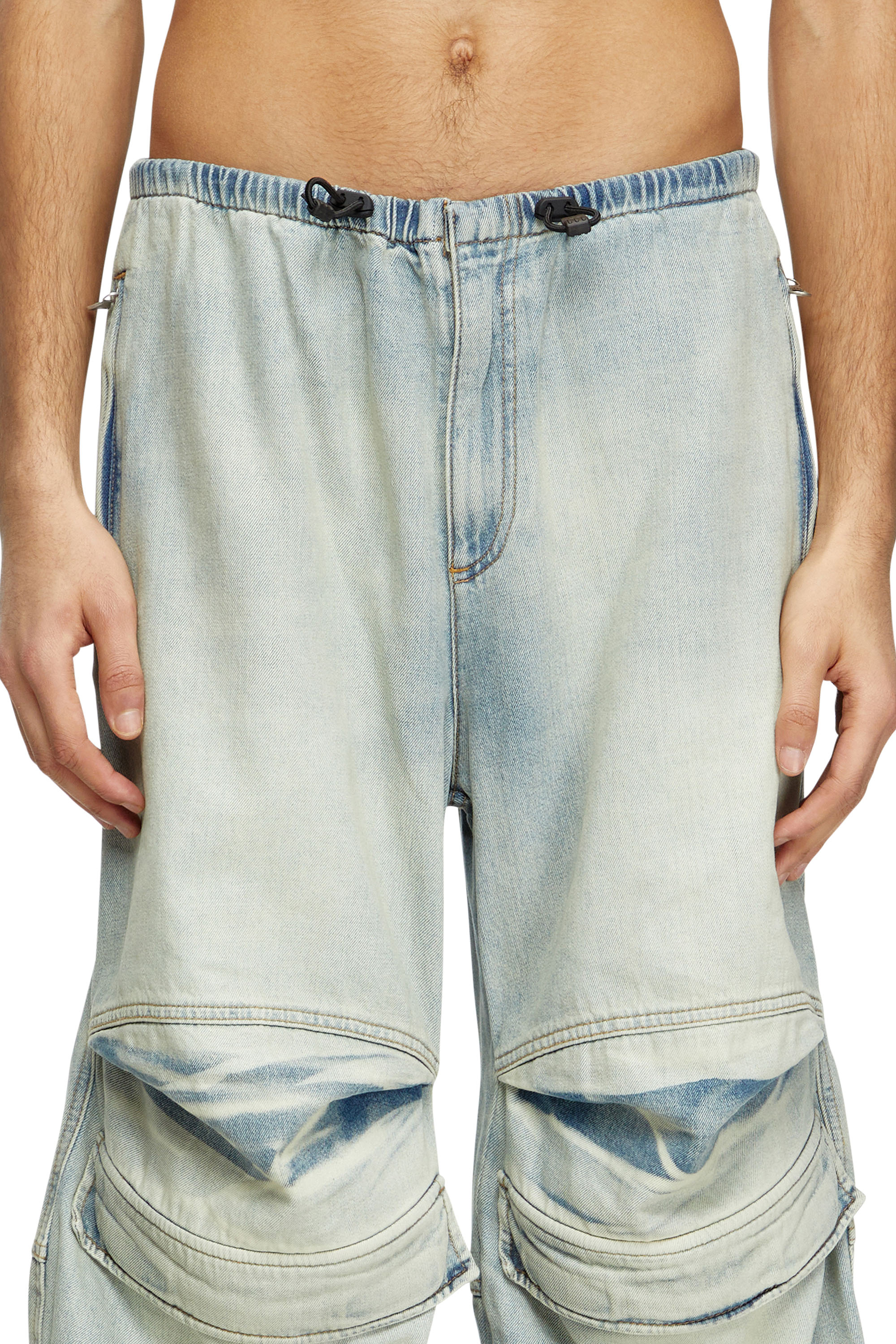 Diesel - D-DAYETZ-SHORT-S, Unisex's Shorts in light bicolour denim in Light Blue - 3