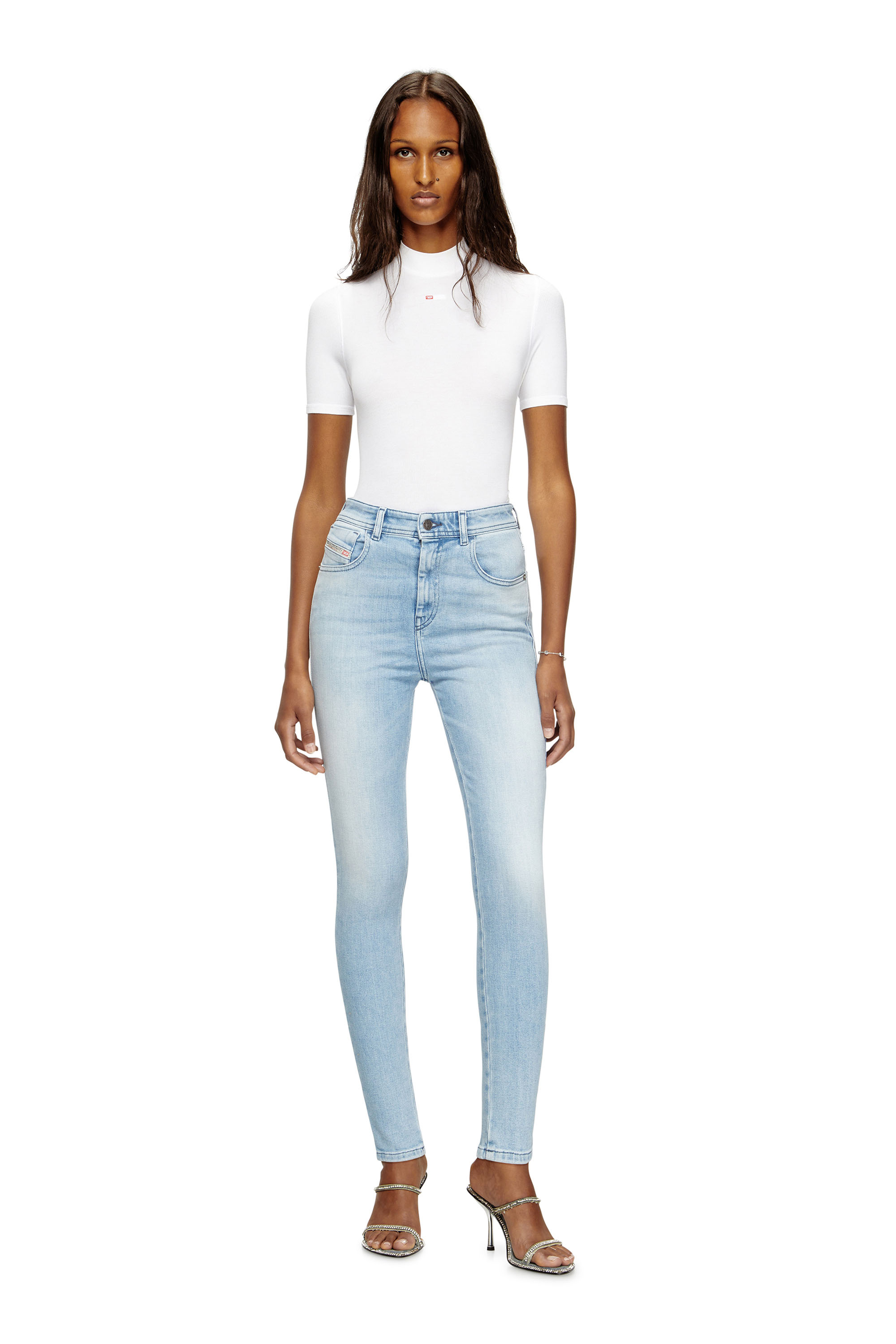 Skinny Jeans 1984 Slandy-High 09M05, Light Blue Diesel - Woman's Skinny Jeans 1984 Slandy-High 09M05, Light Blue - 1