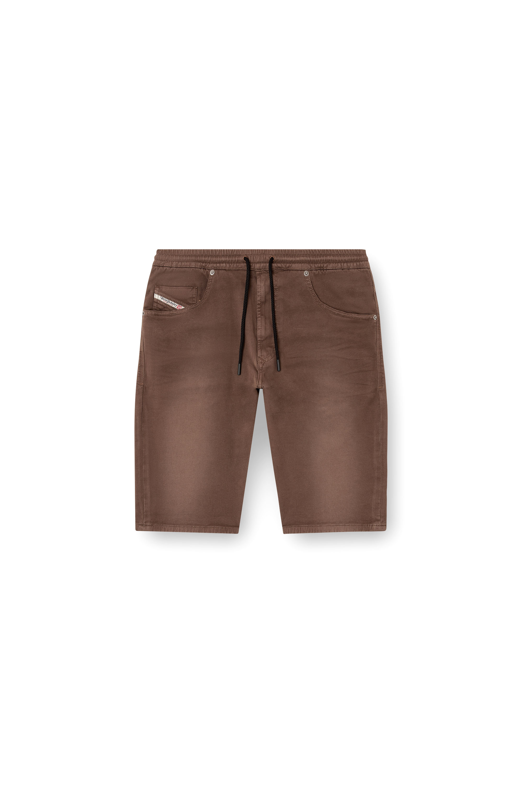 Diesel - 2033 D-KROOLEY-SHORT JOGG, Man's Chino shorts in JoggJeans in Brown - 2