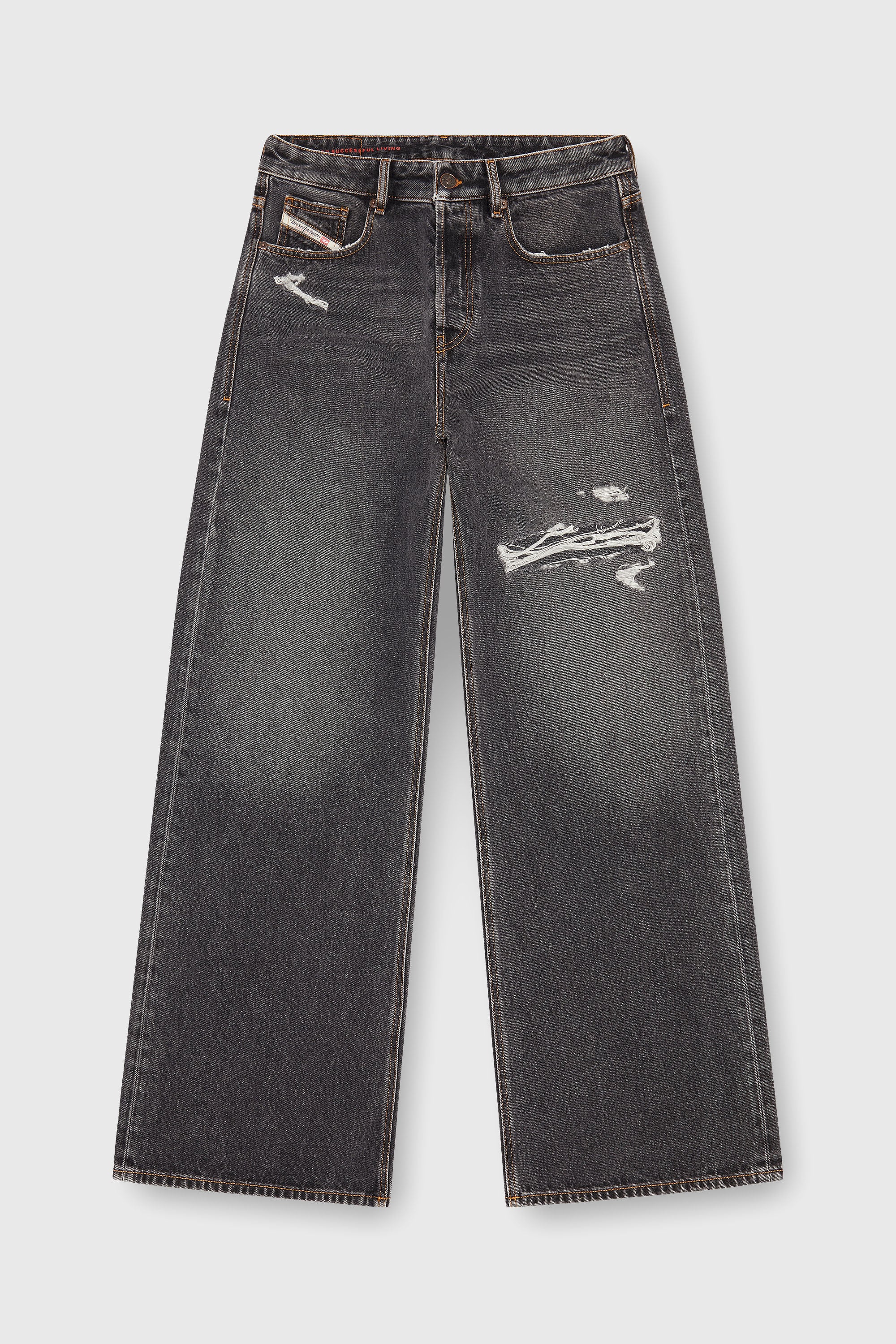 Diesel - Man's Relaxed Jeans D-Rise 007F6, Black/Dark grey - 2