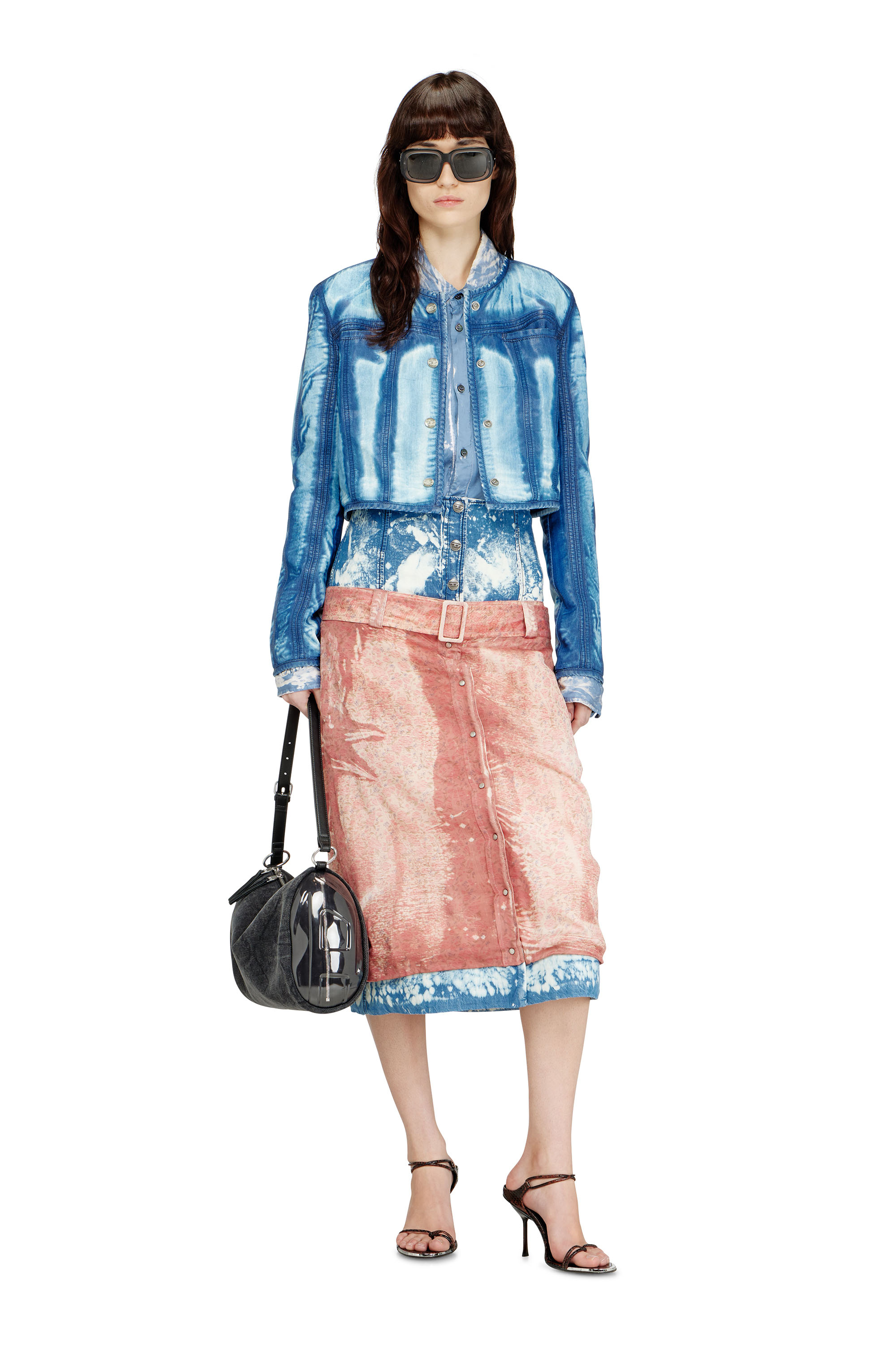 Diesel - DE-SYPHRA-FSI, Woman's Cropped jacket in X-Ray Lyocell denim in Blue - 2